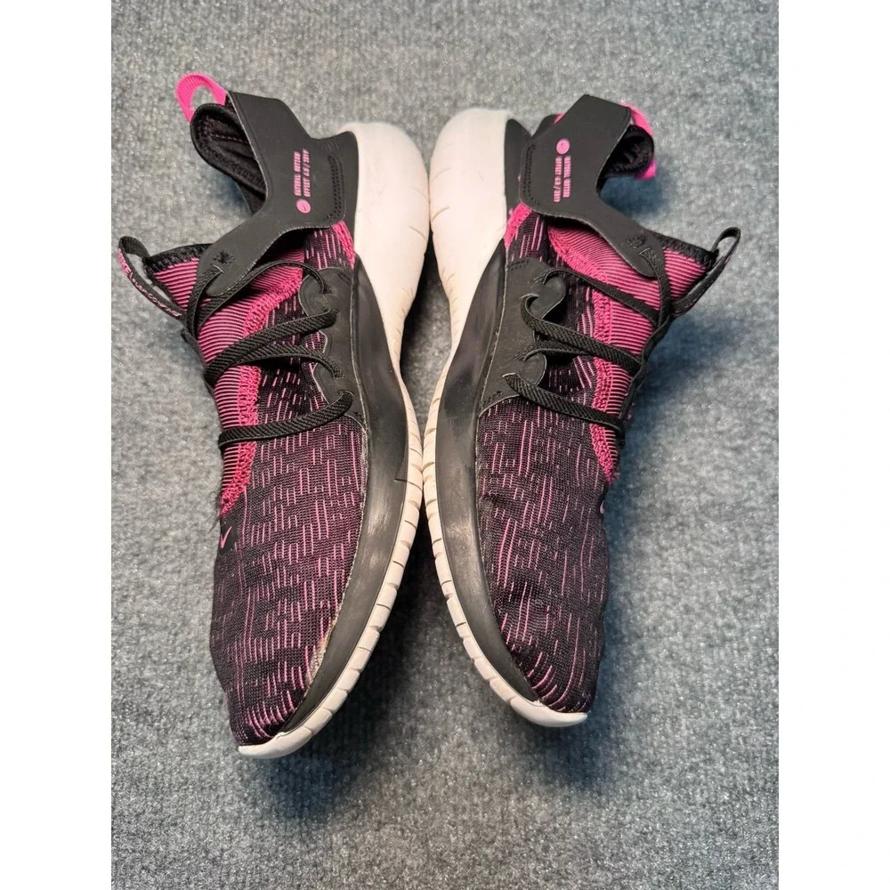 Nike Womens Flex Running Minimalist Shoe Sz 11 Black Pink Boat Water